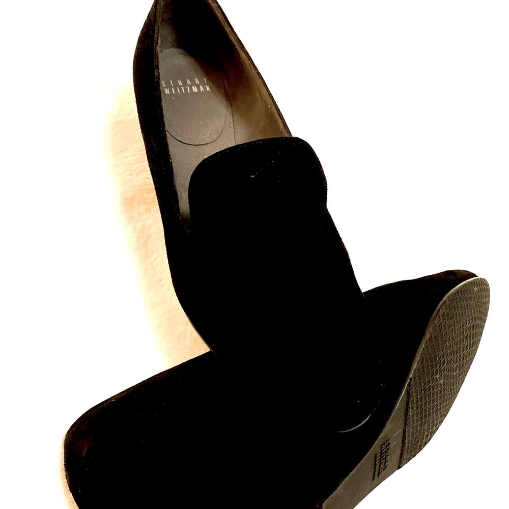 Stuart Weitzman Choked Up Black Suede Wedges Blac… - image 7